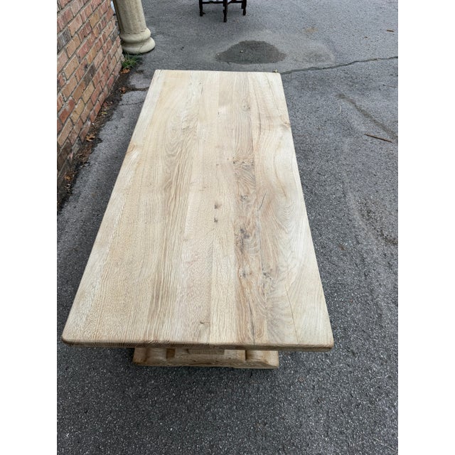 20th Century Scrubbed Oak Coffee Table For Sale - Image 9 of 9