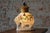 White Asian Table Lamp in Brass and Porcelain, India, 1970s For Sale - Image 8 of 12