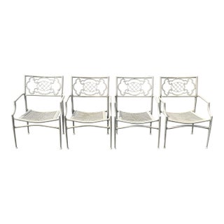 Vintage Aluminum Garden Chair Set of 4 For Sale