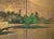 1960s "Summer Landscape With Trees", Shōwa Era Japanese Painted Byobu Screen For Sale - Image 12 of 18