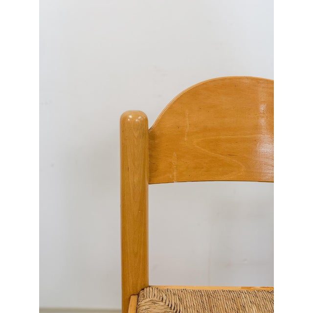 Hank Lowenstein Style MCM Blonde Dining Chair Vintage Mid-Century Modern Arched Back For Sale - Image 9 of 11