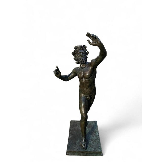 Monumental Faun Sculpture in Bronze For Sale - Image 5 of 13