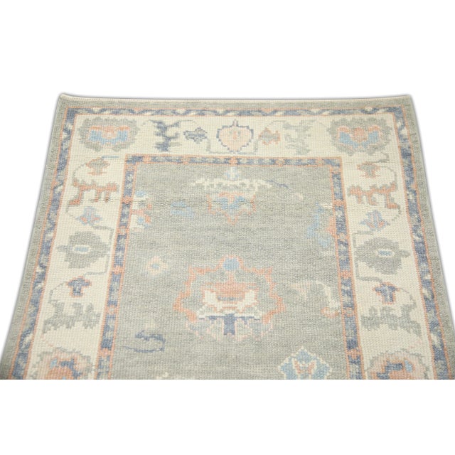 Modern Turkish Oushak Rug 2'11" x 4'9" For Sale - Image 4 of 6