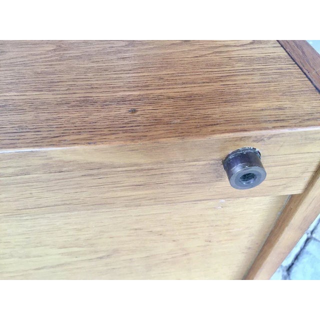 Vintage Sliding Door Office Cabinet For Sale - Image 8 of 11