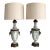 Late 19th Century French Celadon Pâte-Sur-Pâte Porcelain Lamps With Custom Shantung Silk Shades - a Pair For Sale