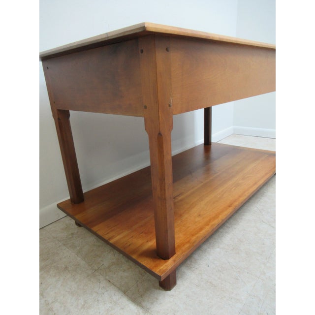 1980s Shaker David T Smith Cabinetmaker Shaker Style Work Table For Sale - Image 10 of 13
