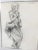 This is an Academy style pencil drawing Of a female in classical dress. Artist signed circa 1950. Framed in a Hand carved...
