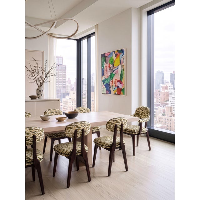 Silhouette Dining Chair in Embroidered Fabric from Insidherland For Sale - Image 9 of 11