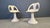 Space age dining table and chairs made from plastic Beautiful space age design with tulip shaped bases. The set can be...