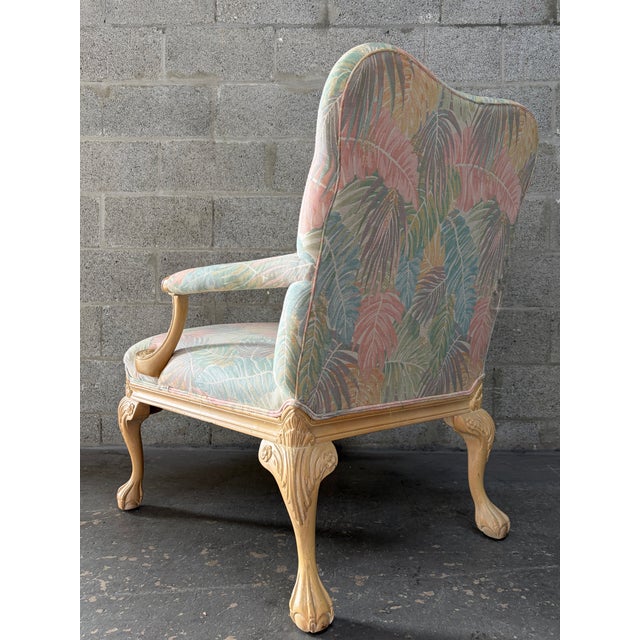 A Pair of Palm Beach Regency Coastal Style Bergere Armchairs by Sherrill Furniture. Circa 1980s For Sale - Image 11 of 18