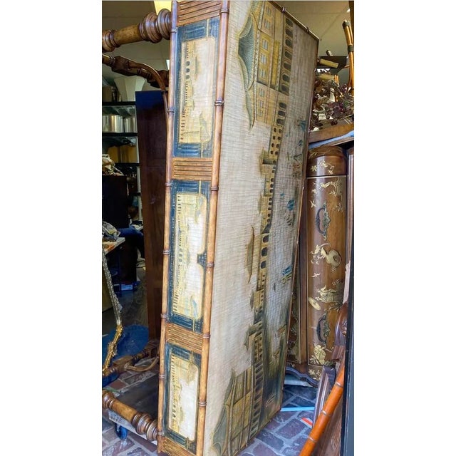 Wood Lane Venture Faux Bamboo Chinoiserie Fruitwood Sideboard Credenza Table For Sale - Image 7 of 10