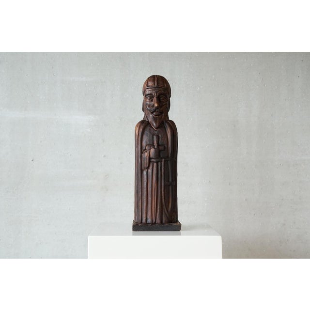 Whimsical Knight Bottle Holder in Wood, 1960s For Sale - Image 3 of 11