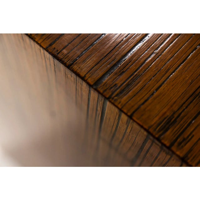 Console Veneered in Dark Stained Bamboo, Belgium, 1980s For Sale - Image 9 of 11