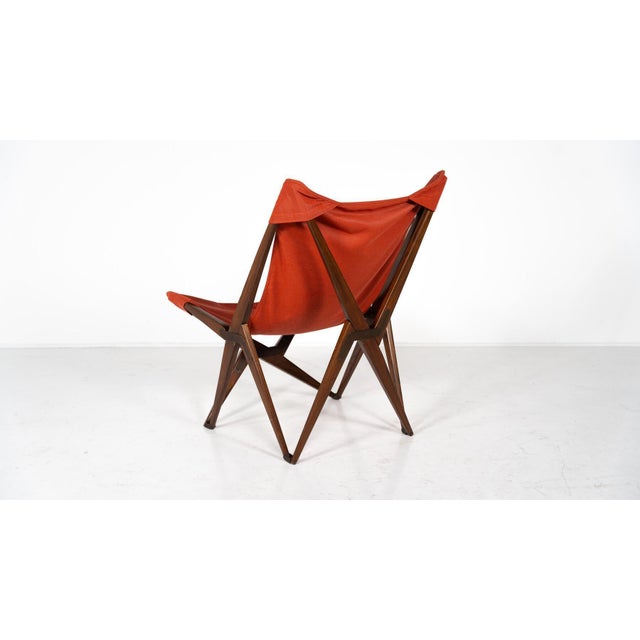 Set of Red Tripolina Folding Chairs by Joseph B. Fenby For Sale - Image 9 of 10