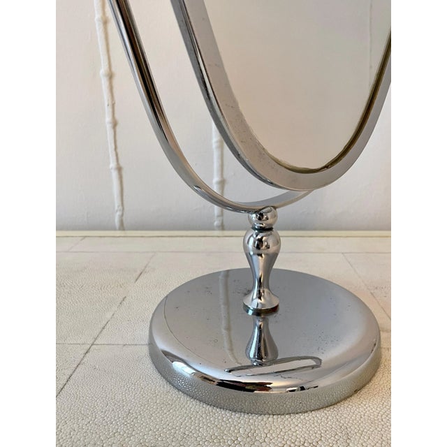 Mid 20th Century Charles Hollis Jones Silver Vanity Mirror For Sale - Image 5 of 10