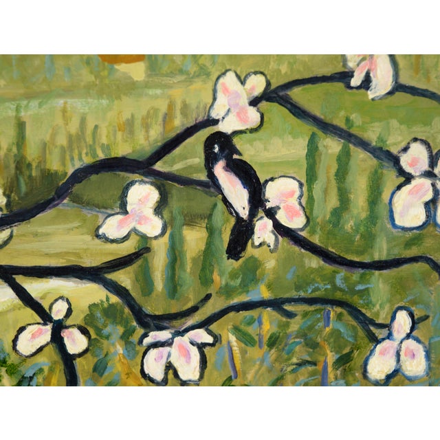 American "Three Birds" - Original Oil on Masonite by Richard M Bacon For Sale - Image 3 of 6