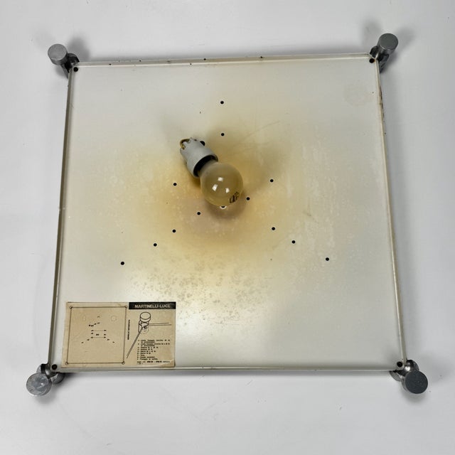 Large Bolla Flush Mount Lamp from Martinelli Luce, Italy, 1970s For Sale - Image 9 of 11