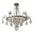 Myran Allan Luxury Lighting Neoclassical Antique Silver Petite Bohemian Crystal Chandelier For Sale