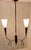 Metal Vintage Pendant Lamp with Gold-Colored Metal Frame and Opaque White Glass Shades, 1990s For Sale - Image 7 of 7