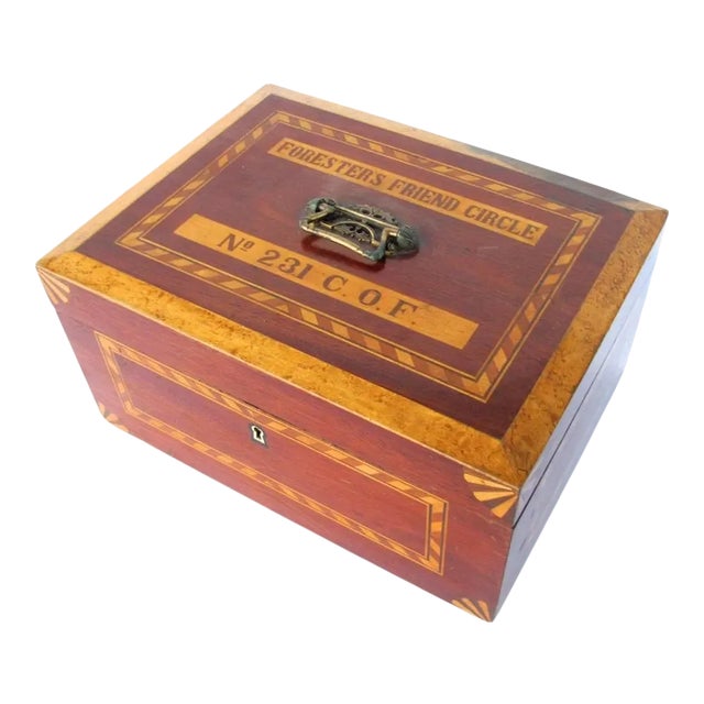Foresters Friend Circle Inlaid Box For Sale