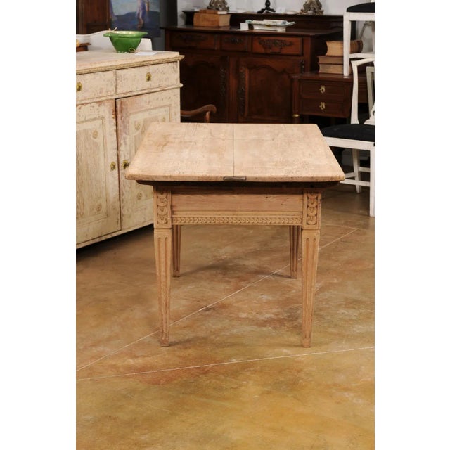 French, 1850s Napoléon III Period Center Table with Carved Motifs and Drawer For Sale - Image 9 of 13