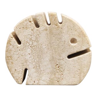 1970s Original Travertine Piranha Sculpture by Enzo Mari for F.lli Mannelli For Sale