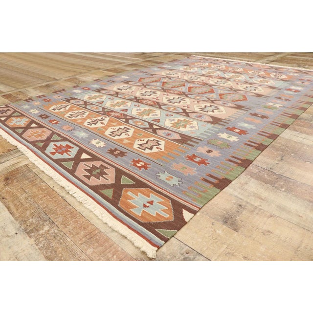 Vintage Persian Shiraz Kilim Rug - 05'09 X 08'05 For Sale In Dallas - Image 6 of 9