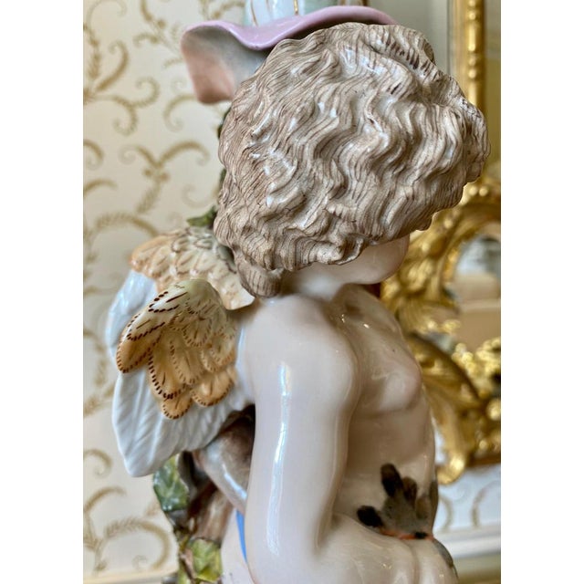 Venus & Cupid Porcelain Candlesticks from Sitzendorf, 19th Century, Set of 2 For Sale - Image 18 of 18