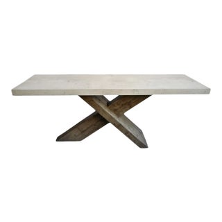 Cairn X-Base Rustic Modern Console Table For Sale