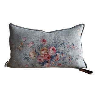 French Linen Lumbar Cover – Pompadour Nuage 12 For Sale
