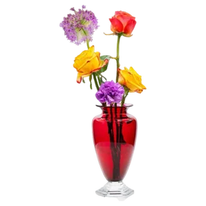 Vintage Vase in Deep Red Crystal by Baccarat, 1990