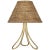 AERIN by Visual Comfort Signature Jeanne 13" Cordless Accent Lamp in Gild with Natural Wicker Shade For Sale