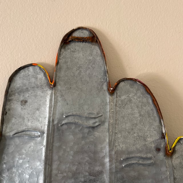 Yellow Vintage Abstract Painted Sculpture by Artist Peter Keil For Sale - Image 8 of 9