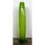 This vintage tall glass vase presents a dramatic, elongated cylindrical form in vivid, saturated apple-green glass, its...