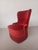 Danish armchair reupholstered in red velvet Armchair from the beginning of the 1900s reupholstered in red velvet with new...