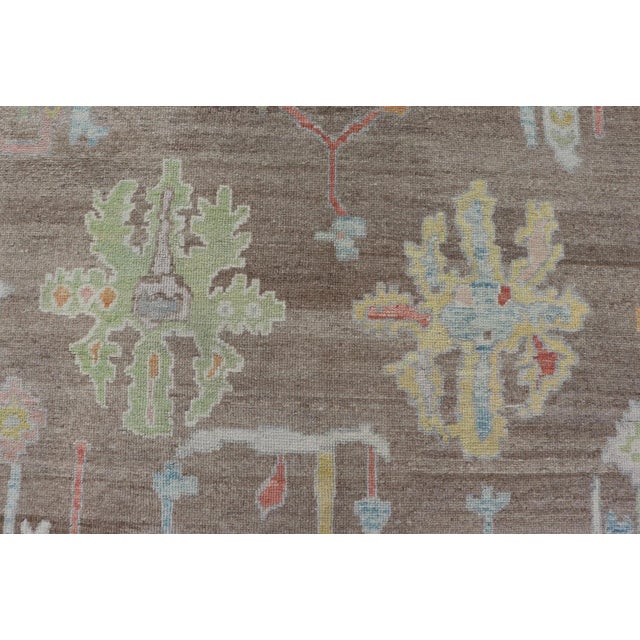 Textile Keivan Woven Arts Large Oushak Rug Made With Old Wool in Light Brown 13'4 X 17'6 For Sale - Image 7 of 17