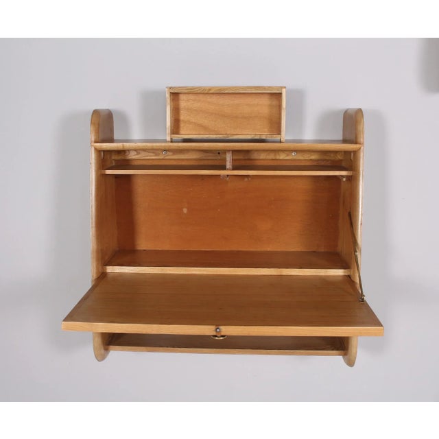 Hanging Secretary and Shelf in Elm For Sale - Image 12 of 14