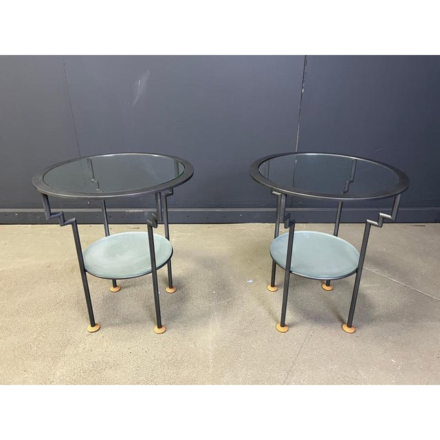 Postmodern Postmodern Side Tables, 1980s, Set of 2 For Sale - Image 3 of 12