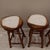 Vintage Rustic Farmhouse Solid Oak Tell City Backless Barstool With Paisley Print Seat Cushion For Sale - Image 14 of 17