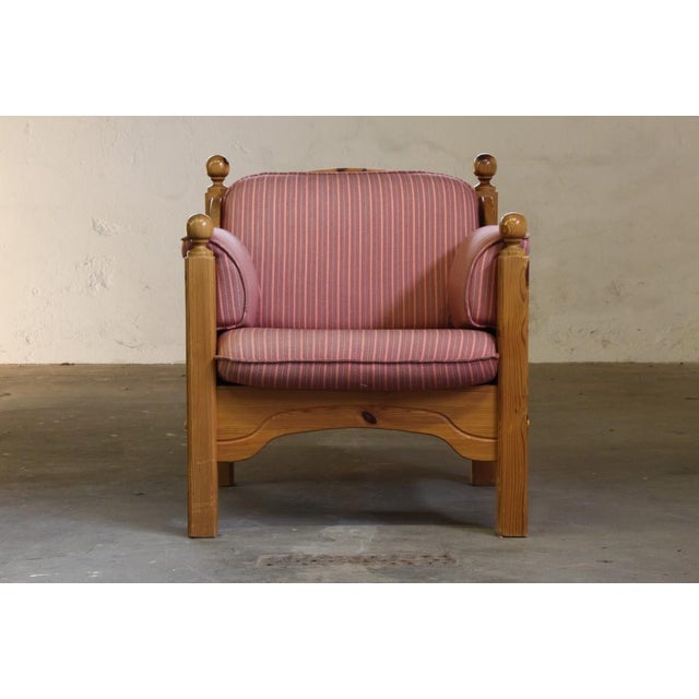 Mid-Century Modern Mid-Century Danish Pine Lounge Chair, 1970s For Sale - Image 3 of 18