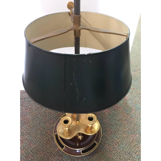20th Century Louis XVI Style Brass Mounted Mahogany Jansen Bouillotte Lamp For Sale In Boston - Image 6 of 8