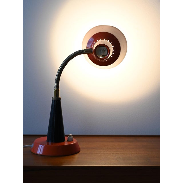 Orange Table Lamp, 1960s For Sale - Image 4 of 10