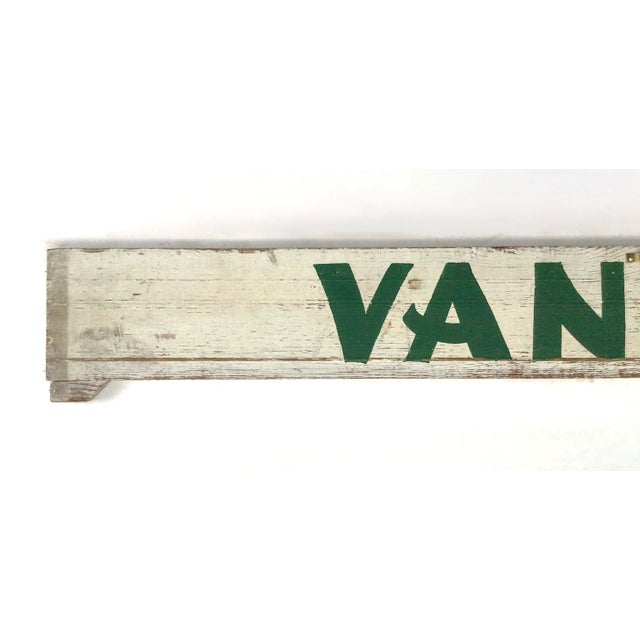 1940s Vintage Wood Two Sided Vanilla Sign For Sale - Image 5 of 6