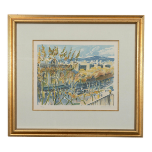 1940s Josep Serra Llimona — Signed Limited Edition Stone Lithograph, Balcony View, 76/90