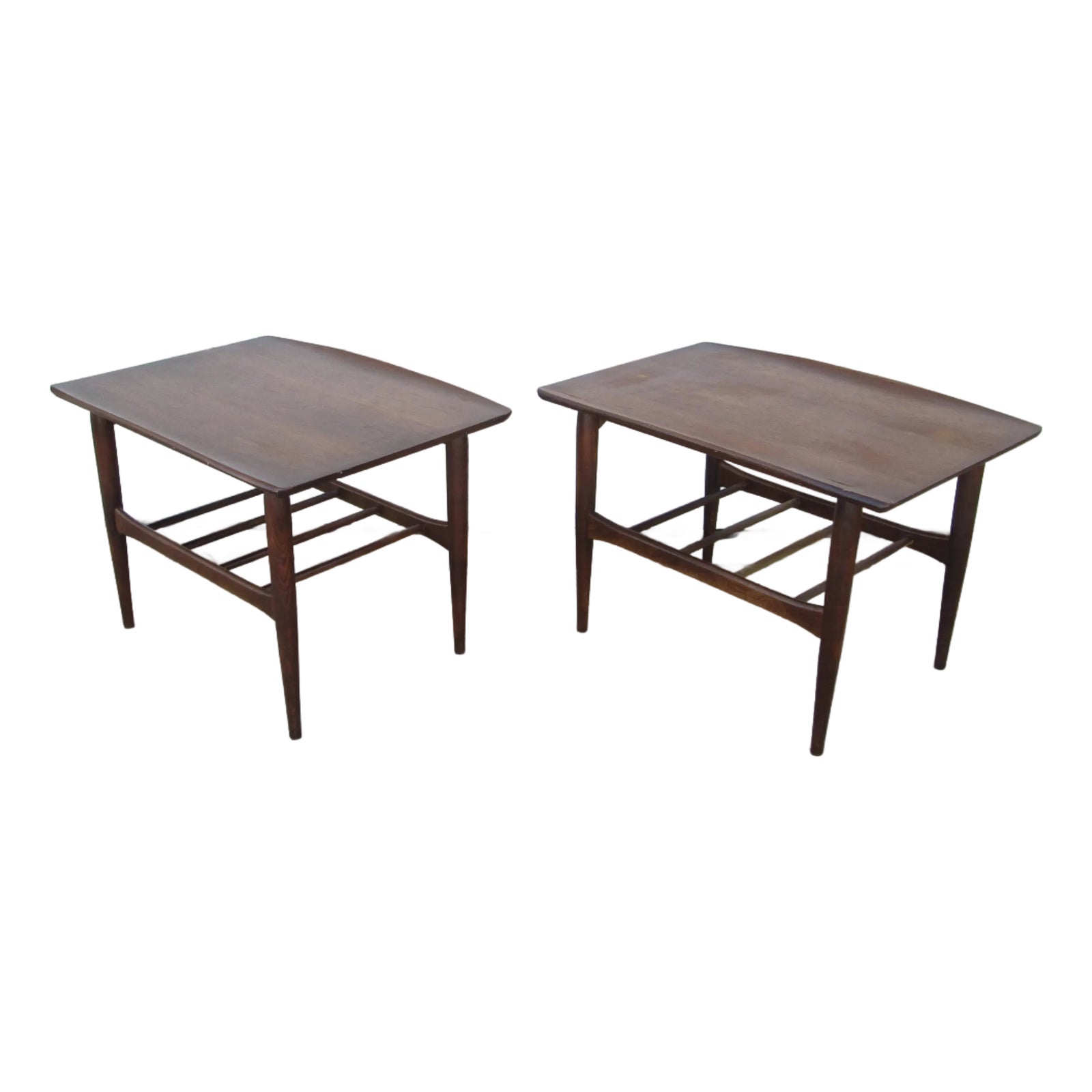 Mid 20th Century 2 Bassett Furniture Artisan End Tables | Chairish