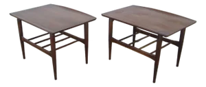 Mid 20th Century 2 Bassett Furniture Artisan End Tables