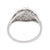 1920s Art Deco Inspired Diamond Filigree Platinum Ring, Size 6.25 For Sale In Los Angeles - Image 6 of 7