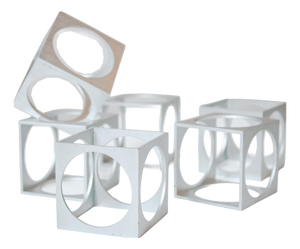 Vintage Aluminum Napkin Rings or Egg Cups attributed to Pierre Vandel for Pierre Cardin, 1970s, Set of 6