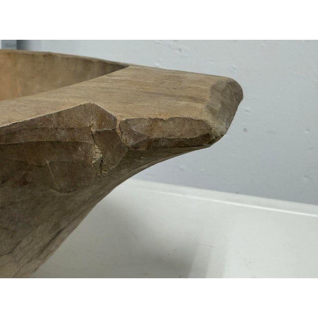 Handcrafted Wood Dough Bowl, Vintage For Sale In San Francisco - Image 6 of 12