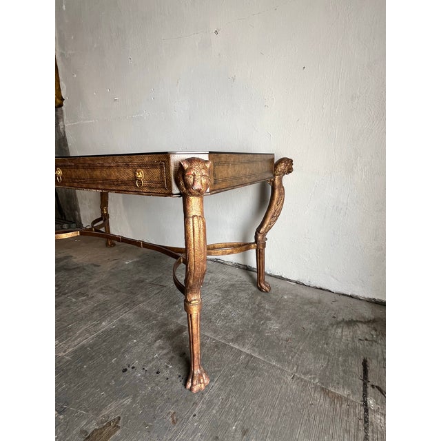 Maitland Smith Vintage Egyptian Style Writing Desk For Sale In New York - Image 6 of 12